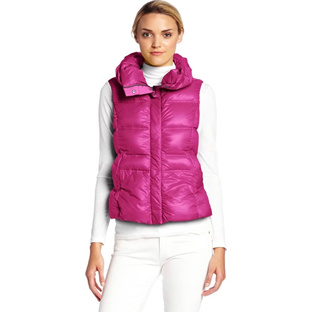 Coatology New York Goose Down Puffer Vest Magenta Pink NWT Size 2 XS